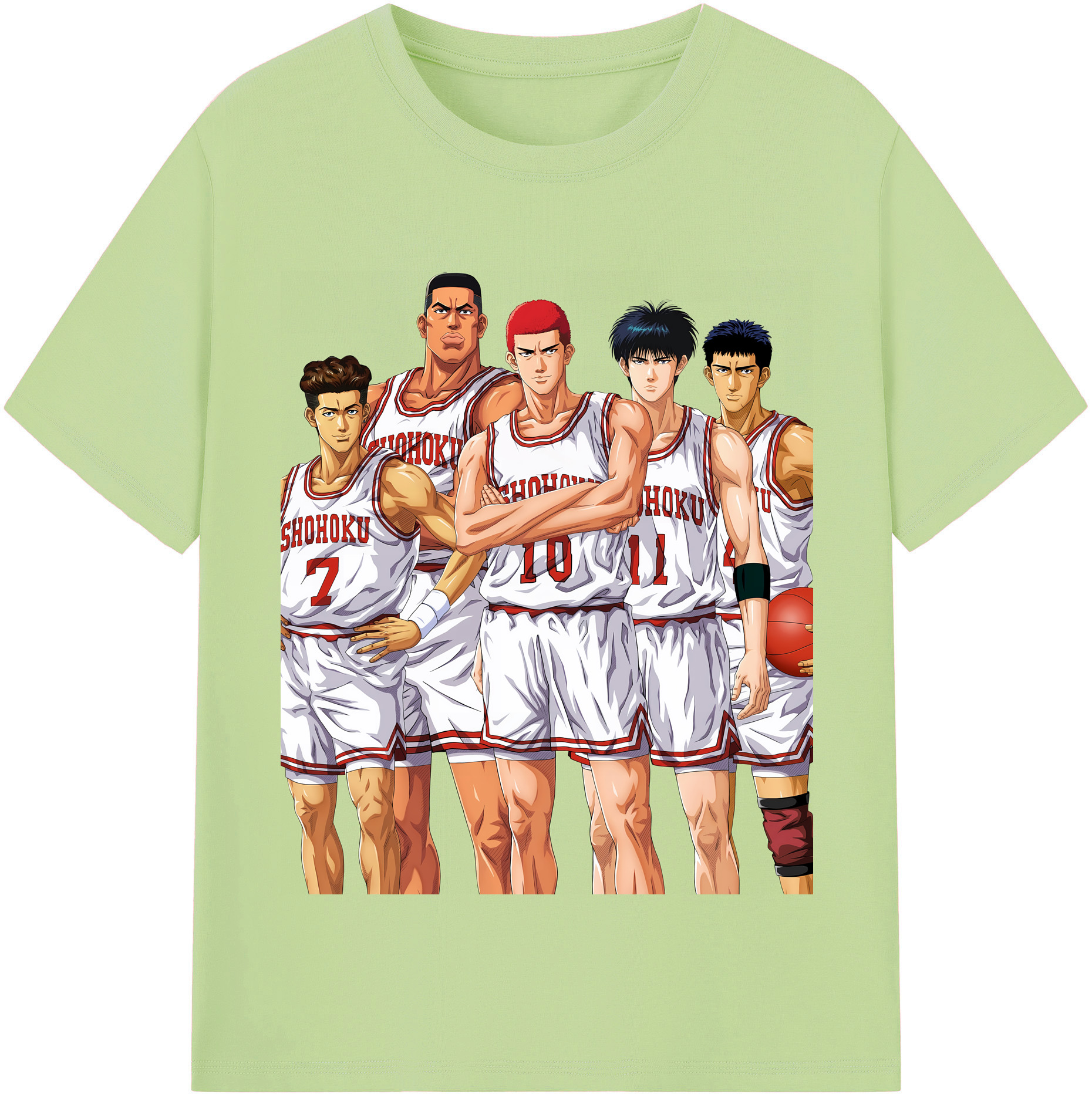 SLAM DUNK／スラムダンク 綿100％半袖Tシャツ（フロントプリント）